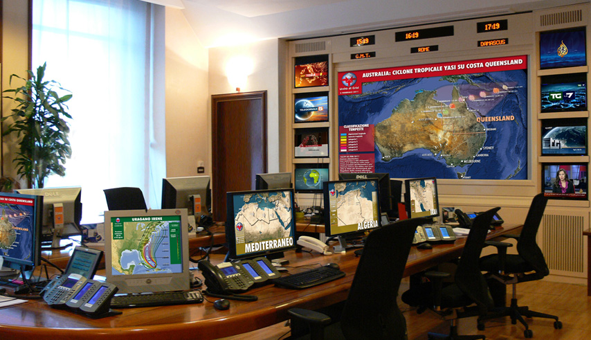 sala operativa dell'Unità di Crisi sala operativa dell'Unità di Crisi